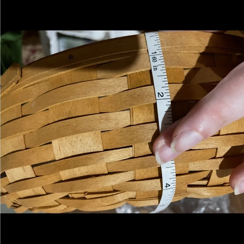 Longaberger brown and clear insert serving basket set